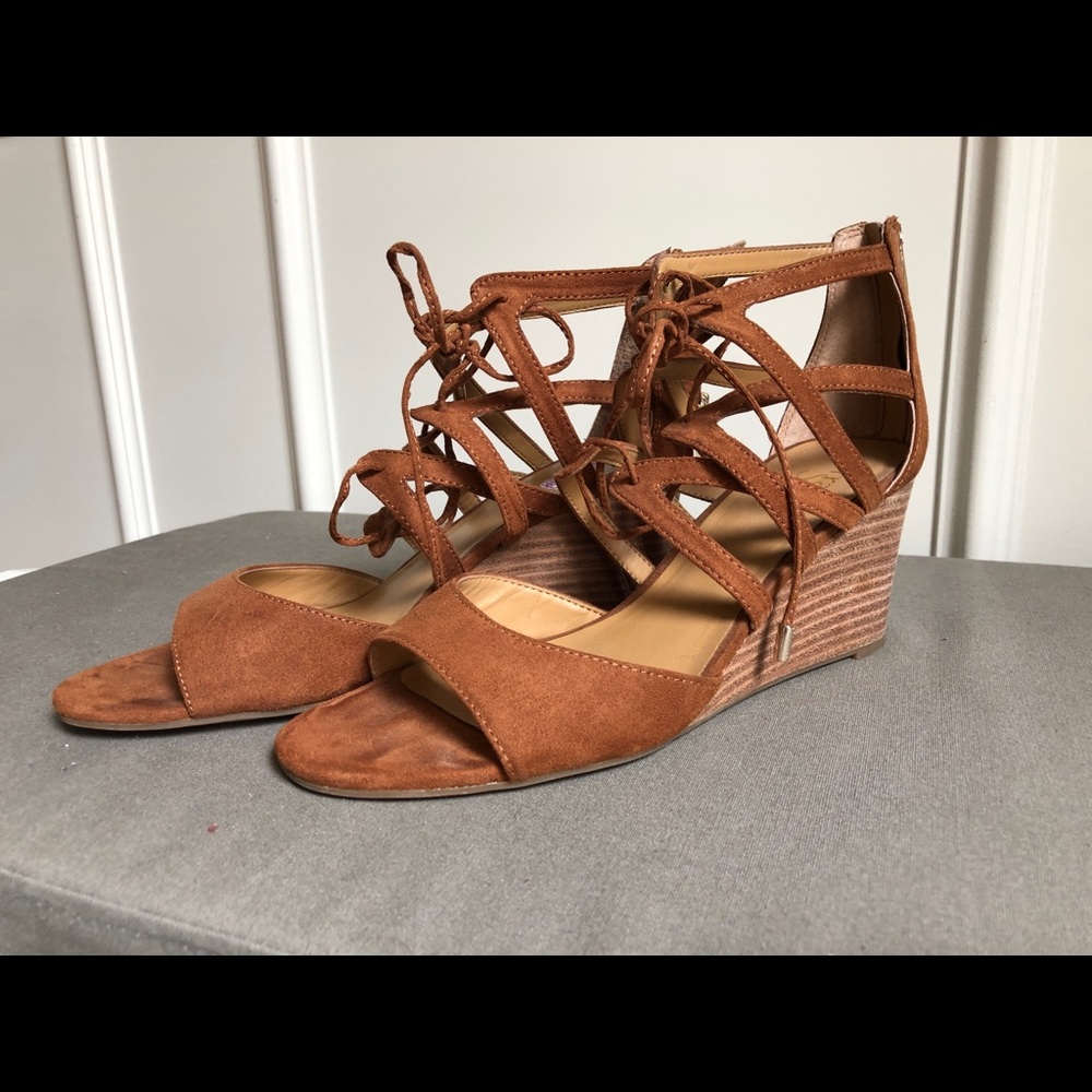 Franco Sarto suede wedge sandal